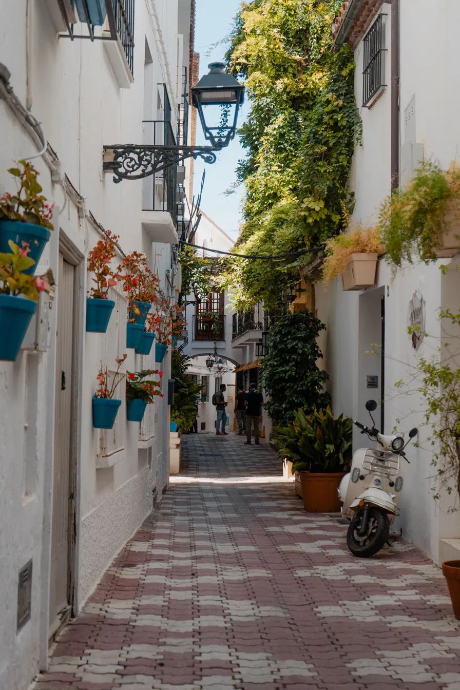 Narrow street in Marbella old town